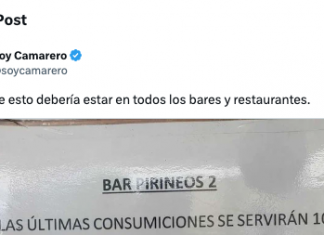 Solicitan que este cartel se cuelgue en todos los bares