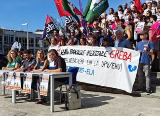 Los docentes e investigadores de la UPV/EHU irán a la huelga el 11 de octubre