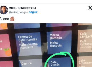 Terrible traducción al euskera vista en una máquina de café