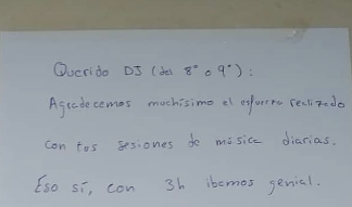 Cansados de escuchar música, han dejado este regalo regalo a su vecino