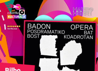 El Ayuntamiento de Bilbao colabora con la ópera “Badon” dentro de la Korrika Kulturala que viaja por Euskadi