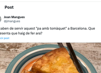Pide «pan con tomate» y lo que le sirven recibe cientos de comentarios