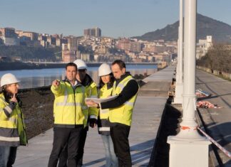 El primer tramo del bulevar de la ría en la zona de Lamiako entrará en servicio en primavera