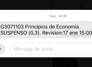 Un universitario saca un 0,3 en un examen y reacciona así