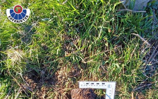 La Ertzaintza neutraliza tres artefactos de la Guerra Civil en el Parque Natural de Urkiola