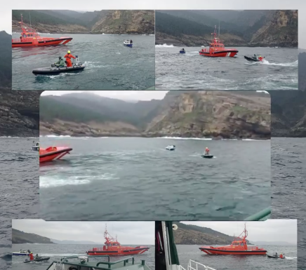 Rescatadas dos personas y una embarcación averiada cerca de las rocas de Jaizkibel