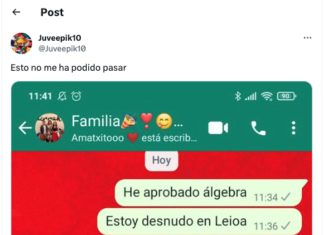 «Estoy desnudo en Leioa», la conversación familiar que se ha vuelto viral