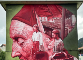 ‘Oda al matriarcado vasco’, el mejor mural del mundo en la categoría de impacto social