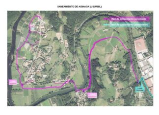 Las aguas residuales del barrio de Aginaga en Usurbil dejarán de verterse al río Oria