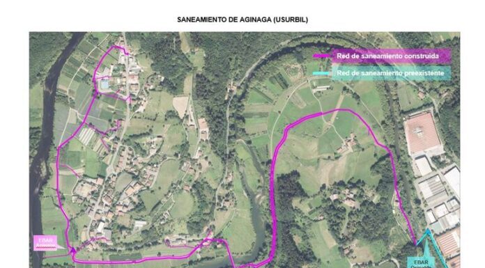 Las aguas residuales del barrio de Aginaga en Usurbil dejarán de verterse al río Oria