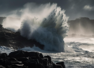 Viento fuerte y olas de cuatro metros para hoy