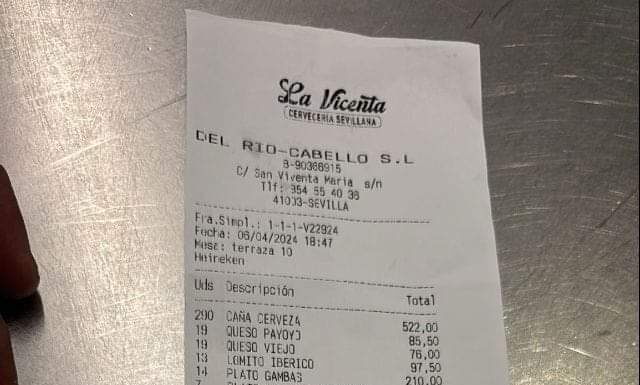 La impresionante factura de una cuadrilla del Athletic en Sevilla