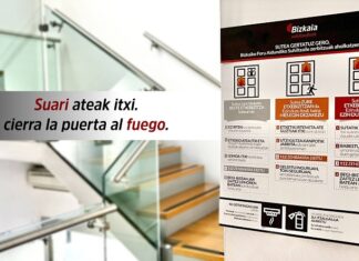 9.000 comunidades de vecinos más de toda Bizkaia recibirán carteles con pautas de seguridad para saber actuar ante un incendio