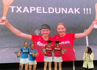 Final del VI Torneo Bizkaia Paleta Cuero Femenino: Irazustabarrena y Galdós se alzan con la victoria