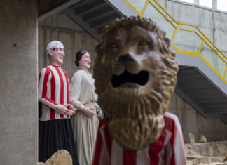 La exposición «Gigantes de Bilbao» podrá visitarse desde mañana, 2 de julio, en el yacimiento de la Plaza del Corazón de María