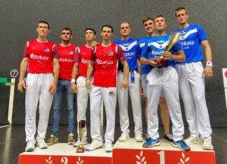 Los pelotaris Peña II, Laso, Mariezkurrena y Bakaikoa se proclaman ganadores del XI Bizkaia Torneoa