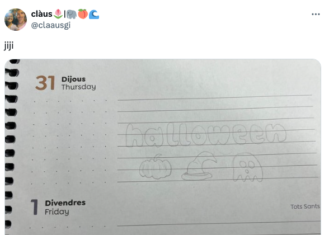 Comparte lo que apunta en su agenda justo después de Halloween y acumula miles de likes