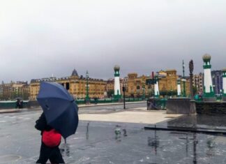 Mañana se activará el aviso amarillo por precipitaciones persistentes en Gipuzkoa