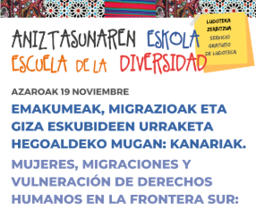 Barakaldoko Gizarte Kohesio arloak Kanarietako migrazio arazoari buruzko mintegia antolatu du asteartean