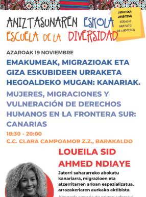 Barakaldoko Gizarte Kohesio arloak Kanarietako migrazio arazoari buruzko mintegia antolatu du asteartean