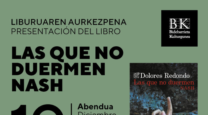 Dolores Redondo idazlearen «Las que no duermen NASH» azken liburuaren aurkezpena