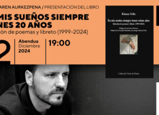 “En mis sueños siempre tienes veinte años» Kirmen Uribek argitaratutako azken poema-liburua aurkeztuko da Bidebarrieta Kulturgunean