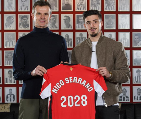 Nico Serrano renueva con el Athletic hasta 2028