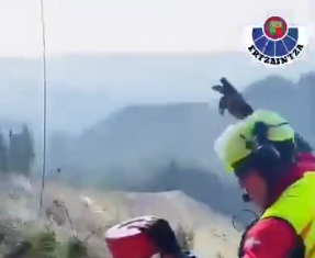 Rescatado un montañero de 73 años con una fractura de tobillo en el Mandoia