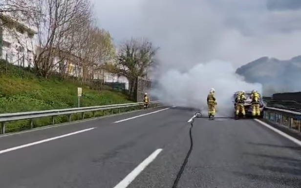 Fallece el conductor de una furgoneta en la autopista AP-8, en Berriz