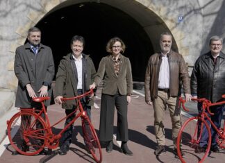 El bidegorri que une Basauri y Bilbao prevé un tránsito medio de 2.100 ciclistas y peatones en días laborables