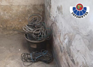Detenido por sustraer parte del cableado de una empresa de Zorrotza