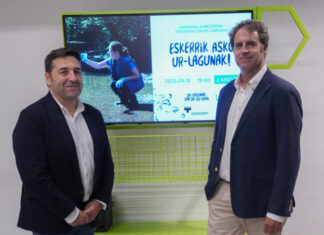 Eusko Jaurlaritzak URAk sustatutako “Eskerrik asko, Ur-Lagunak» kanpaina aurkeztu du gaur Tabakaleran