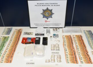 La Policía Municipal de Bilbao detiene a un individuo por tráfico de drogas en Bilbao La Vieja