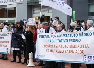 Nuevo día de paros en Osakidetza: el colectivo médico sale a la calle por un estatuto propio