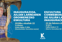 Barakaldoko Udalak Julian Larrearen omenezko eskultura inauguratuko du igande honetan Gorostizan