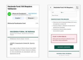 La Diputación Foral de Bizkaia alerta de la comisión de un fraude relacionado con la declaración del IVA