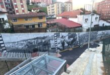 El Ayuntamiento de Bilbao culmina el mural que homenajea la historia de Masustegui