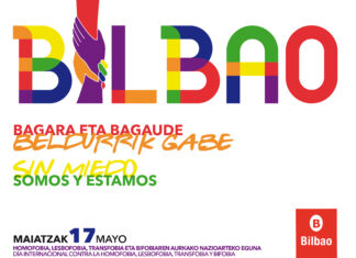 El Ayuntamiento de Bilbao se suma a la conmemoración del Día Internacional contra la Homofobia, Lesbofobia, Transfobia y Bifobia