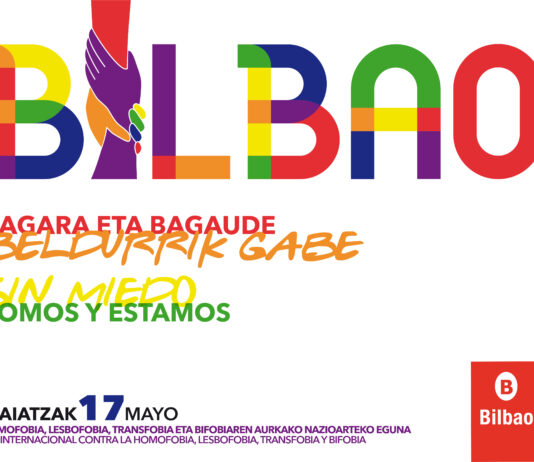 El Ayuntamiento de Bilbao se suma a la conmemoración del Día Internacional contra la Homofobia, Lesbofobia, Transfobia y Bifobia