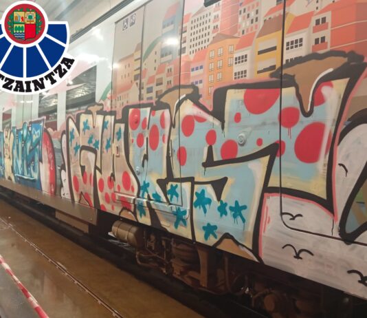 Dos detenidos y tres investigados por causar daños de 21.000 euros en unidades de Metro Bilbao y Euskotren