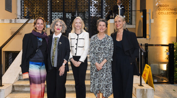 Ibone Bengoetxea lehendakariordeak Peggy Guggenheim Bildumako harreran parte hartu du Bienalaren inaugurazioan