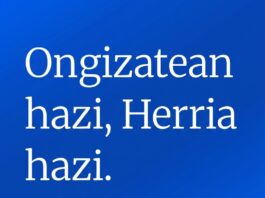 ONGIZATEAN HAZI, HERRIA HAZI