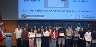 XXII. «Eduardo Chillida» Euskadiko Matematika Olinpiadak 12 ikasleren talentu eta arrazoibide matematikoka saritu du