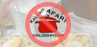 Kaleko Afari Solidarioak denuncia que el Ayuntamiento de Donostia deja sin cena a más de 300 personas tras prohibir las iniciativas populares