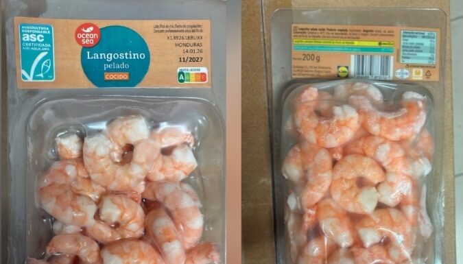 Sanidad decreta una alerta alimentaria por la presencia de salmonella en un lote de langostinos congelados