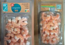 Retiran del mercado un lote de langostinos pelados tras detectarse la presencia de Salmonella