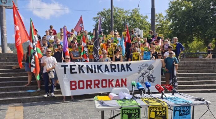 Los técnicos de espectáculos y eventos se movilizan en Donostia para reclamar su primer convenio sectorial