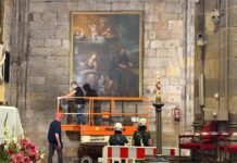 Arrancan los trabajos de acondicionamiento de la primera fase en la basílica de Begoña previos a la excavación arqueológica